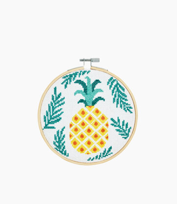 DMC Pineapple (with 6" hoop) Cross Stitch Kit