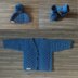 Devon Baby Cardigan Hat and Booties Set