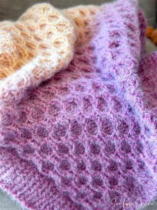 Easy Honeycomb Chunky Baby Blanket