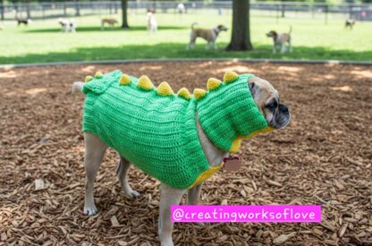 Dino Dog Sweater Costume