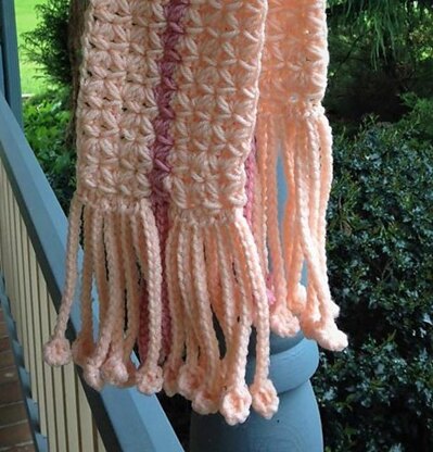 Starry Puff Flower Scarf