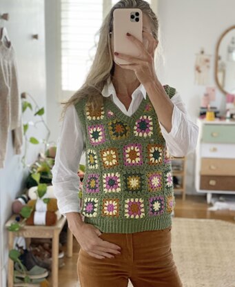 Edith Vest Crochet pattern by Little Golden Nook