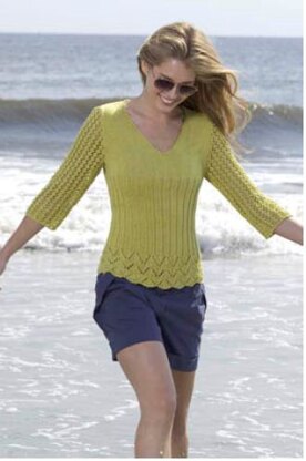 Stitch Sample Pullover in Tahki Yarns Cotton Classic