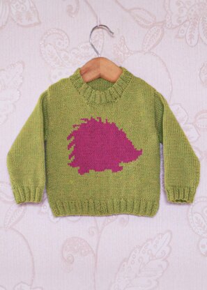 Intarsia - Hedgehog Silhouette Chart - Childrens Sweater