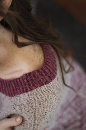 Women's Jumper Cladonia in Universal Yarn Fibra Natura Kingston Tweed - Downloadable PDF