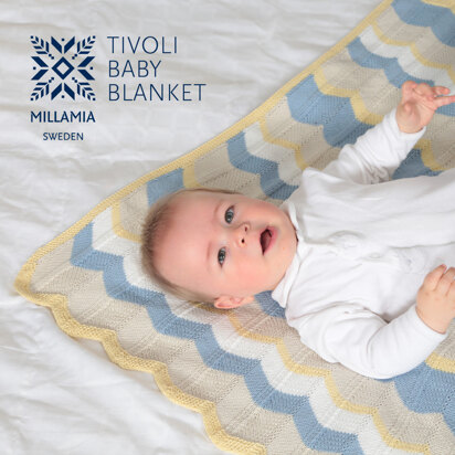 "Tivoli Blanket" - Blanket Knitting Pattern For Home - Blanket Knitting Pattern For Home in MillaMia Naturally Soft Cotton