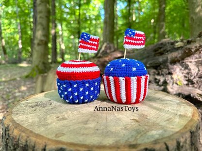 Cupcakes for US Independence Day