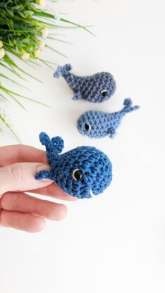 No sew crochet whale pattern, easy crochet whale amigurumi pattern