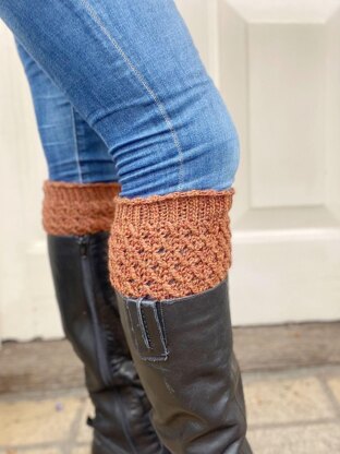 Delicate Tweed Crochet Boot Cuff