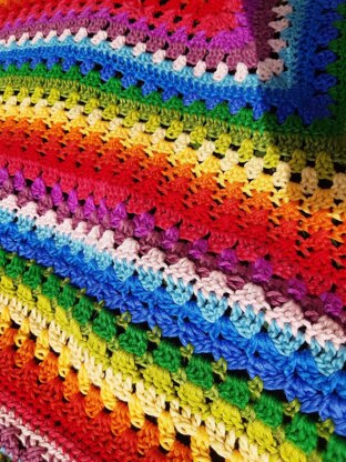 Squared Rainbow Baby Blanket