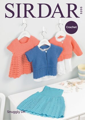 Pinafore, Dress and Cardigans in Sirdar Snuggly DK - 5205 - Downloadable PDF