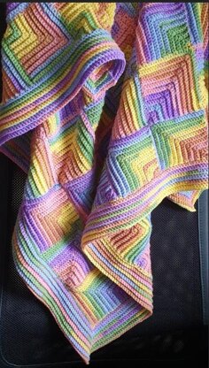 Rainbow Textured Baby Blanket (US)