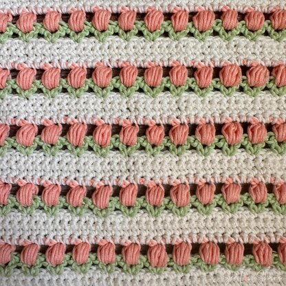 Mini Tulips in a Row Baby Blanket