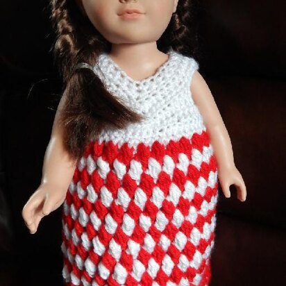 Peppermint Candy 18" Doll Dress