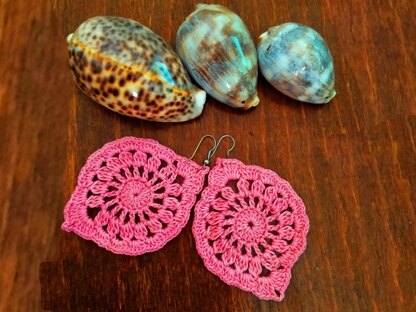 Crochet Leaf Earrings