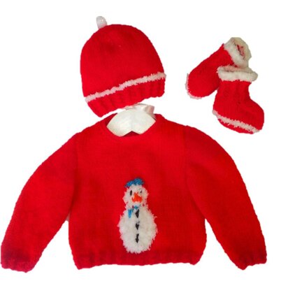 Baby Christmas Snowman Outfit