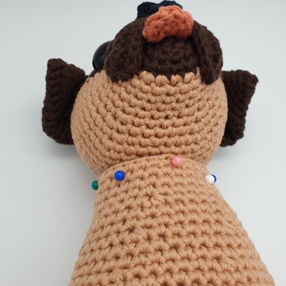 Perry the Pug - UK Terminology - Amigurumi