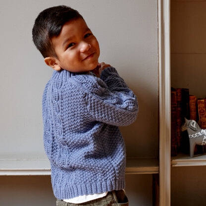 David Cardigan - Knitting Pattern for Kids in MillaMia Naturally Soft Merino