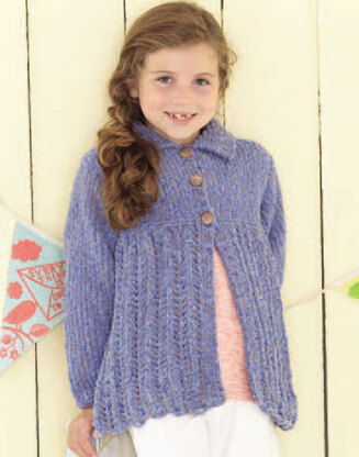 Flat Collared and Round Neck Cardigans in Sirdar Snuggly Tutti Frutti ...