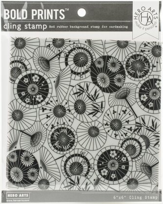 Hero Arts Cling Stamps 6"X6" - Parasol Pattern Bold Prints