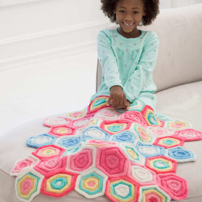 Confetti Color Blanket in Lion Brand Ice Cream- L40489 - Downloadable PDF