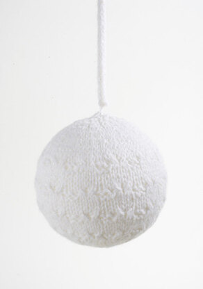 Glittering Snowball Ornament in Lion Brand Wool-Ease Chunky - 70734