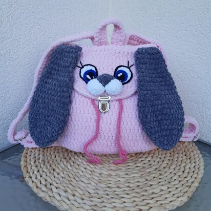 Crochet pattern bunny backpack