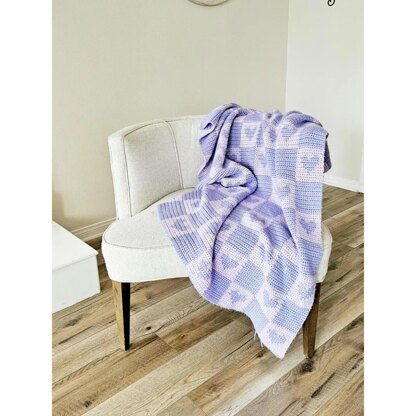 Checkered Hearts Blanket