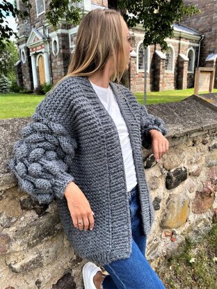 Graphite Berry Cardigan