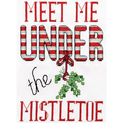 Design Works Mistletoe Cross Stitch Kit - 13cm x 18cm