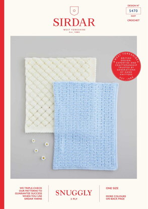 Lacy Blankets in Sirdar Snuggly 3 Ply - 5470 - Downloadable PDF