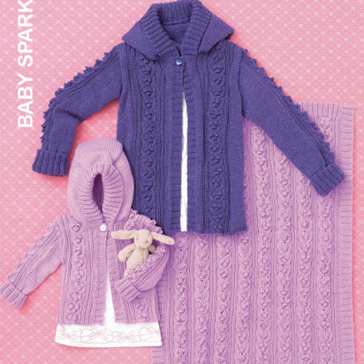 Jacket and Blanket in Hayfield Baby Sparkle DK - 4537 - Downloadable PDF