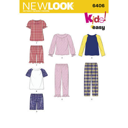 New Look Children's Separates 6406 - Paper Pattern, Size A (1/2-1-2-3-4-5-6-7-8)