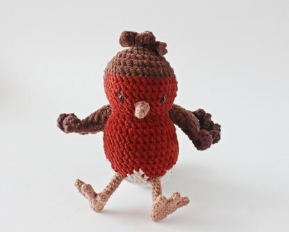 Rory, the crochet plush robin