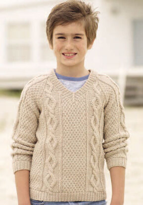 Round Neck and V Neck Sweaters in Sirdar Supersoft Aran - 2477 - Downloadable PDF