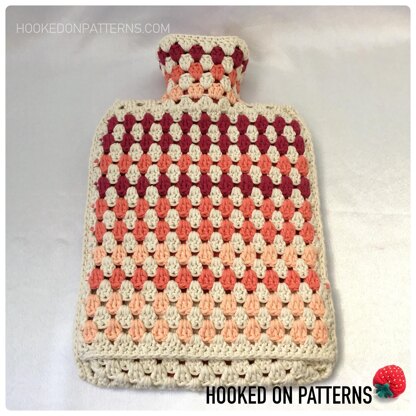 Granny Heart Hot Water Bottle Cover