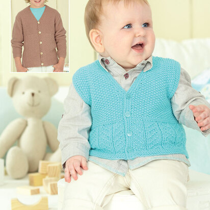 Cardigan and Waistcoat in Sirdar Snuggly DK - 4441 - Downloadable PDF