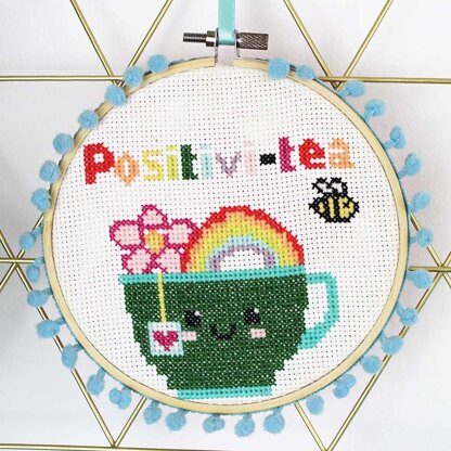 Ellbie Co. Positivit-Tea Cross Stitch Kit