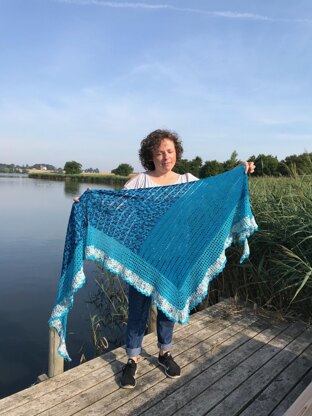 Penny Lane Blue Sky Shawl