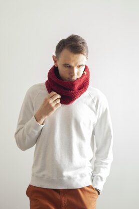 Knit cowl pattern, Snood for Men + Video