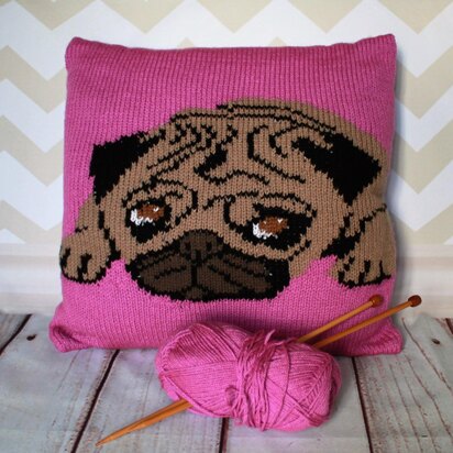 Pug Pet Portrait Cushion Cover