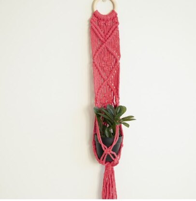 Hoooked DIY Macrame Kit Planthanger Bali Coral