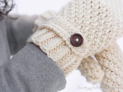 Easy Double Seed Stitch Mittens
