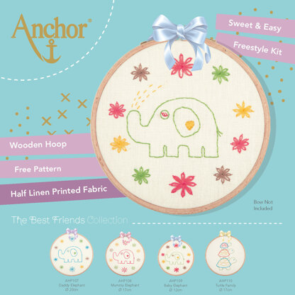 Anchor Baby Elephant Embroidery Kit