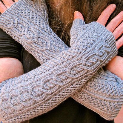 The Galway Long Fingerless Mitts