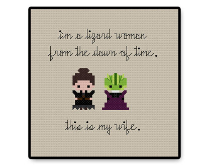 Jenny and Vastra Bite Size - PDF Cross Stitch Pattern