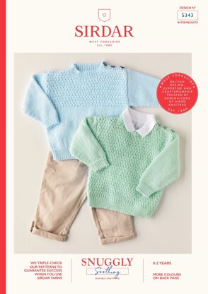 Children's Sweaters in Sirdar Snuggly Soothing DK - 5343 - Leaflet