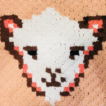 Billy the Kid Goat PDF Digital Pattern Corner-to-Corner (C2C) Crochet Graphgan Square Pattern