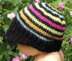 Baby Silk Striped Peak Beanie Cap Hat