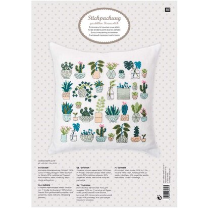 Rico Cacti Cushion Cross Stitch Kit (40 x 40 cm)